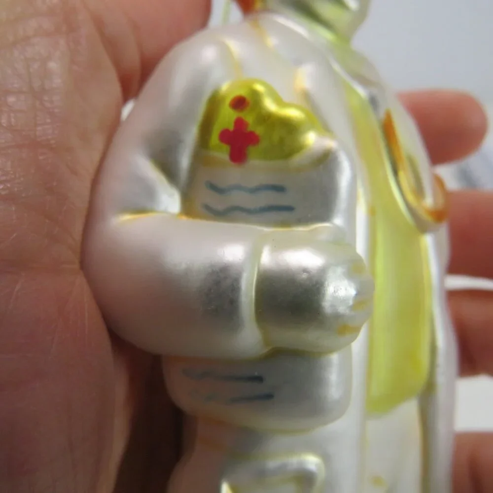 Blown Glass Doctor Ornament & additional Christmas Ornament white coat
